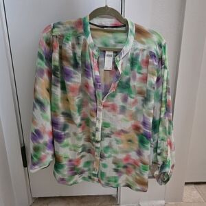 Pilcro Vibrant Patterned Blouse SZ Small